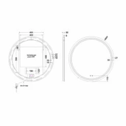 Britton Shoreditch Circular LED Bathroom Mirror 900mm Diameter -HEATANDPLUMB Sales britton shoreditch bathroom mirror shr058 1 1