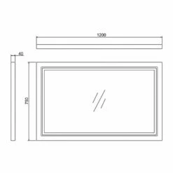Burlington 120 Fitted Framed LED Bathroom Mirror 750mm High X 1200mm Wide Olive