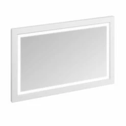 Burlington 120 Fitted Framed LED Bathroom Mirror 750mm High X 1200mm Wide Matt White