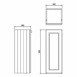Burlington 30 Fitted 1-Door Base Cabinet Unit 300mm Wide - Classic Grey