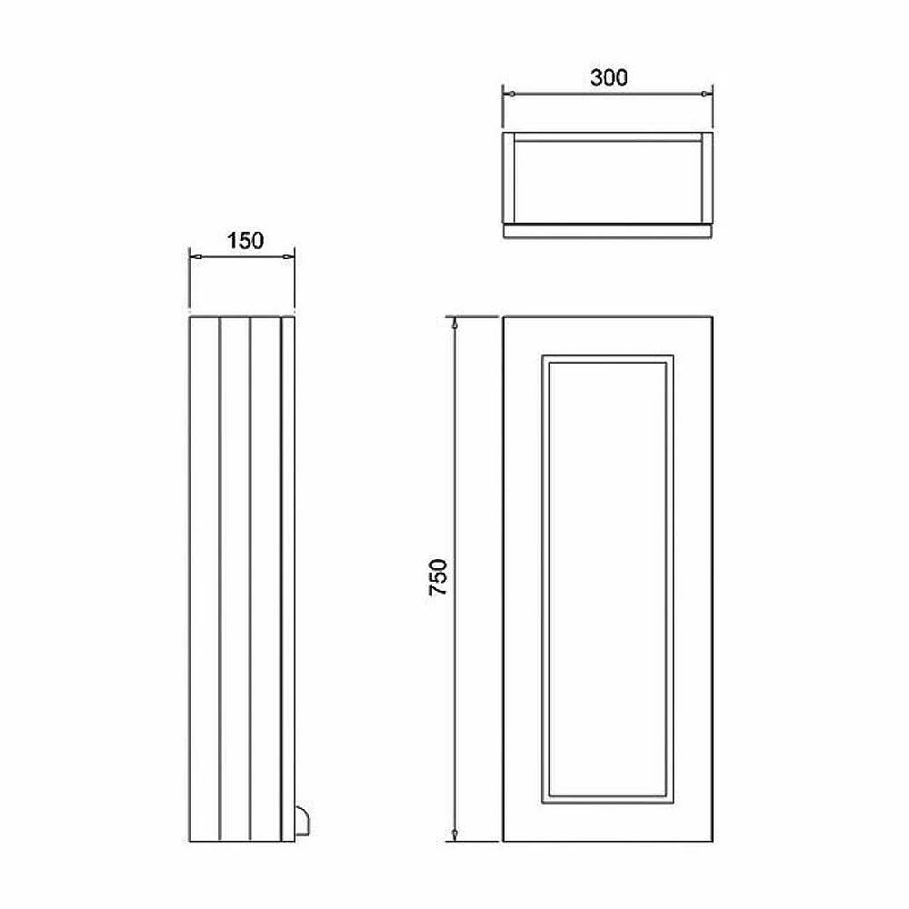 Burlington 30 Fitted 1-Door Wall Cabinet Unit 300mm Wide Matt White 3 Burlington 30 Fitted 1-Door Wall Cabinet Unit 300mm Wide Matt White