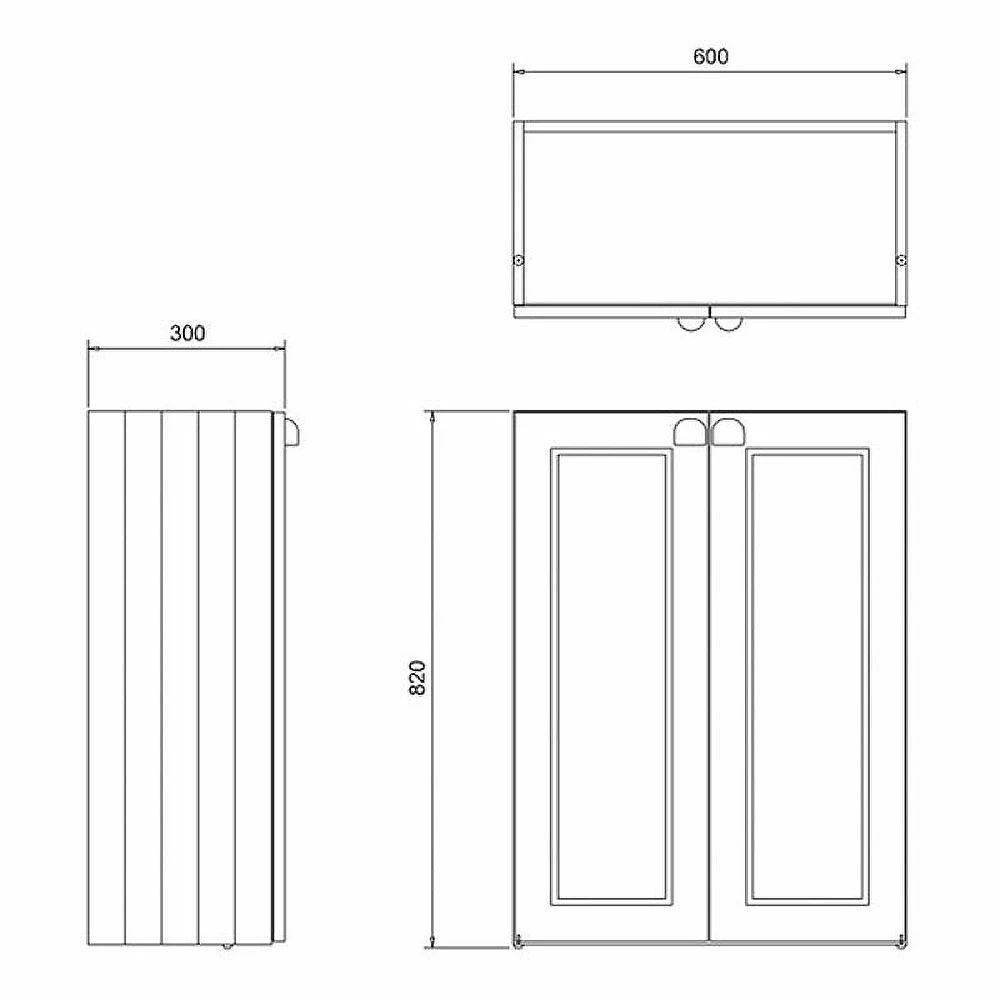 Burlington 60 Fitted 2-Door Base Cabinet Unit 600mm Wide - Classic Grey 3 Burlington 60 Fitted 2-Door Base Cabinet Unit 600mm Wide - Classic Grey