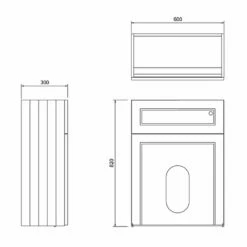 Burlington 60 Fitted Back To Wall WC Unit With Concealed Cistern 600mm Wide Olive