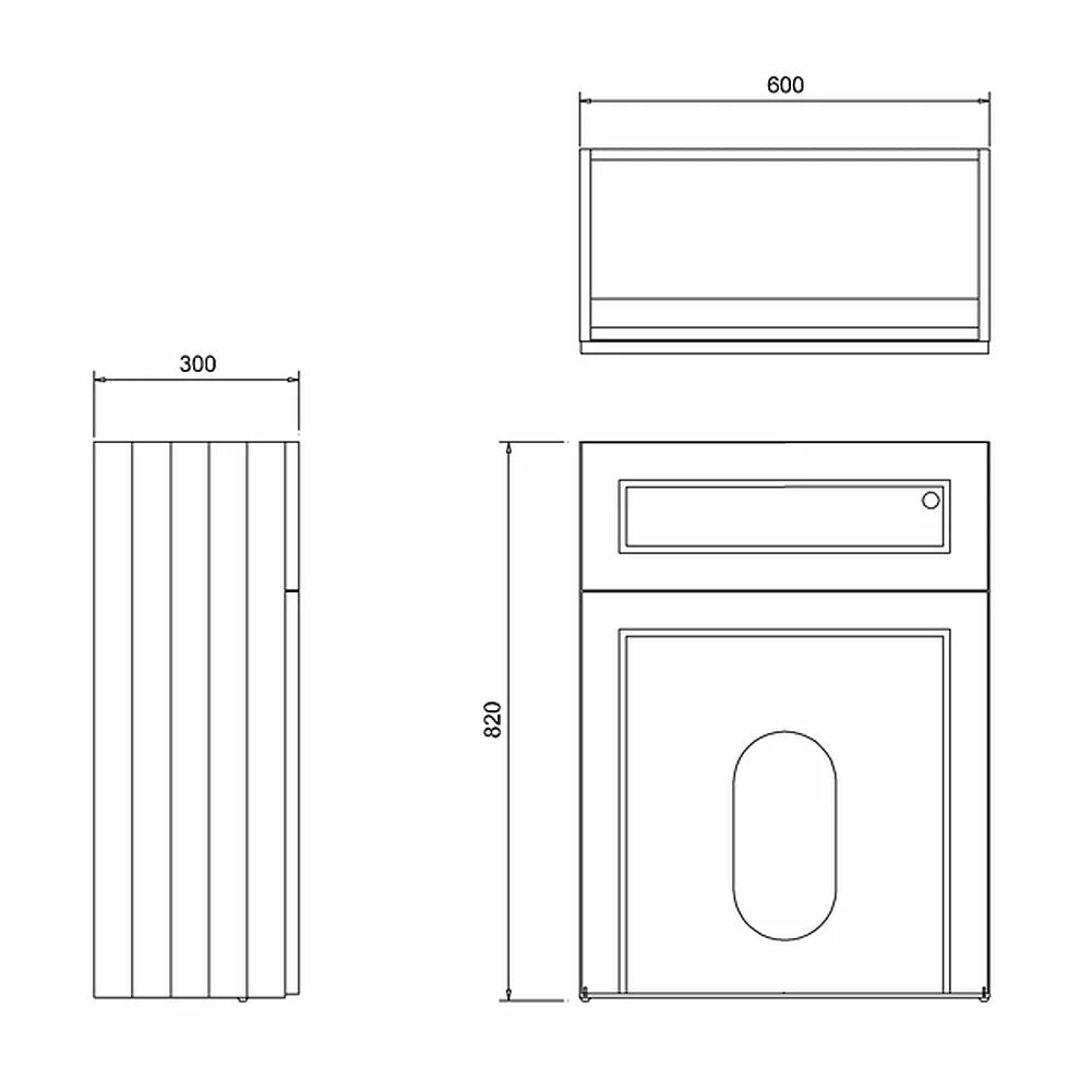 Burlington 60 Fitted Back To Wall WC Unit With Concealed Cistern 600mm Wide Sand 4 Burlington 60 Fitted Back To Wall WC Unit With Concealed Cistern 600mm Wide Sand - Image 2