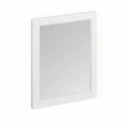 Burlington 60 Fitted Framed Bathroom Mirror 750mm High X 600mm Wide Matt White
