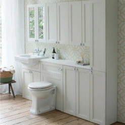 Burlington 60 Fitted Semi-Recessed Vanity Unit And 1TH Basin 600mm Wide Sand