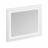 Burlington 90 Fitted Framed LED Bathroom Mirror 750mm High X 900mm Wide Matt White -HEATANDPLUMB Sales burlington 90 fitted bathroom mirror m9mw 1