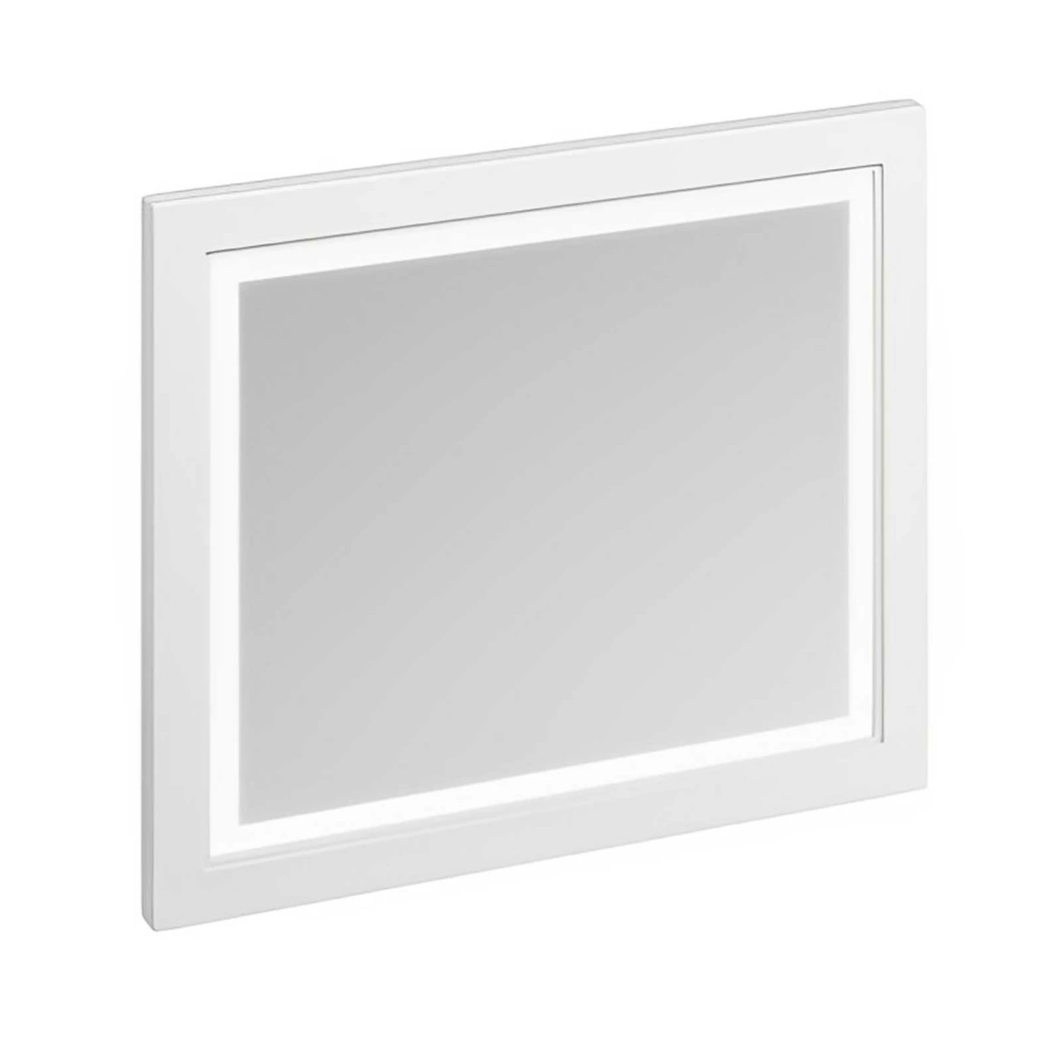 Burlington 90 Fitted Framed LED Bathroom Mirror 750mm High X 900mm Wide Matt White 3 Burlington 90 Fitted Framed LED Bathroom Mirror 750mm High X 900mm Wide Matt White