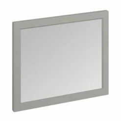 Burlington 90 Fitted Framed Bathroom Mirror 750mm High X 900mm Wide - Classic Grey