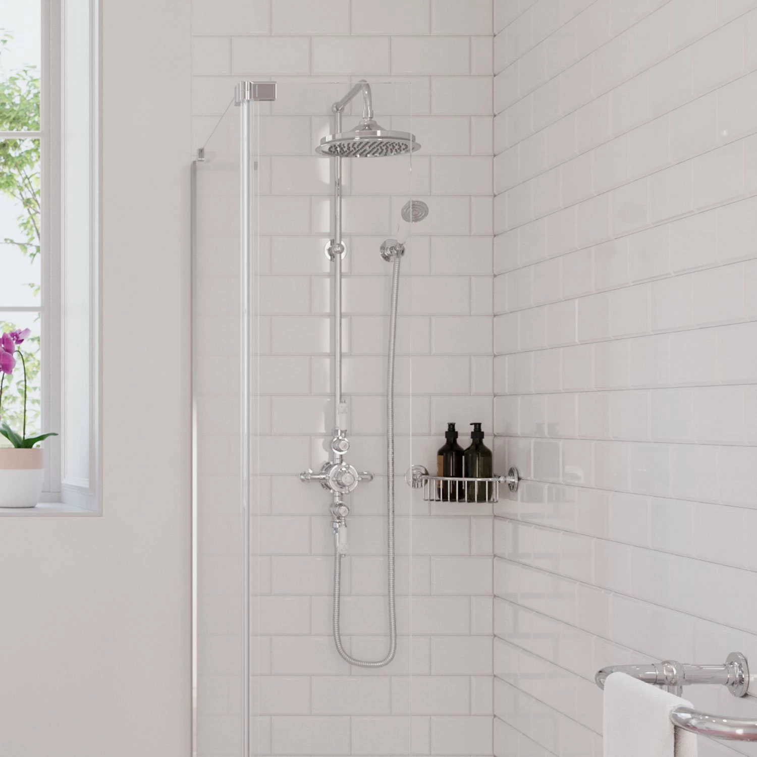 Burlington Avon Extended Triple Exposed Mixer Shower With Shower Kit + 6inch Fixed Head 5 Burlington Avon Extended Triple Exposed Mixer Shower With Shower Kit + 6inch Fixed Head - Image 3