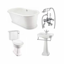 Burlington Complete Bathroom Suite 1800mm X 850mm Round Freestanding Bath 17 Burlington Complete Bathroom Suite 1800mm X 850mm Round Freestanding Bath -HEATANDPLUMB Sales burlington bathroom suite bathroom suite bupk655 6