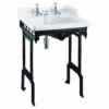 Burlington Classic Invisible Overflow Basin With Black Wash Stand 650mm Wide 2 Tap Hole 2 Burlington Classic Invisible Overflow Basin With Black Wash Stand 650mm Wide 2 Tap Hole -HEATANDPLUMB Sales burlington classic basin b14 t48bla 2