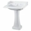 Burlington Classic Basin With Full Pedestal 650mm Wide 3 Tap Hole 2 Burlington Classic Basin With Full Pedestal 650mm Wide 3 Tap Hole -HEATANDPLUMB Sales burlington classic basin b153th p6 1
