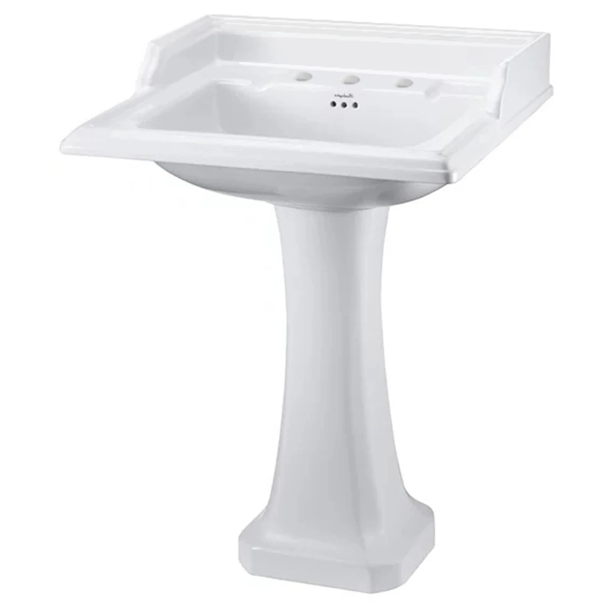Burlington Classic Basin With Full Pedestal 650mm Wide 3 Tap Hole 3 Burlington Classic Basin With Full Pedestal 650mm Wide 3 Tap Hole