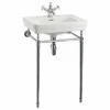 Burlington Contemporary Basin With Extended Regal Chrome Wash Stand 580mm Wide 1 Tap Hole 2 Burlington Contemporary Basin With Extended Regal Chrome Wash Stand 580mm Wide 1 Tap Hole -HEATANDPLUMB Sales burlington contemporary basin b11th t22a t62 2
