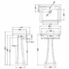 Burlington Contemporary Basin With Regal Full Pedestal 580mm Wide 3 Tap Hole 1 Burlington Contemporary Basin With Regal Full Pedestal 580mm Wide 3 Tap Hole -HEATANDPLUMB Sales burlington contemporary basin b13th p9 1