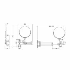 Burlington Cosmetic Wall Mirror - Chrome