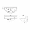 Burlington Curved Wall Hung Cloakroom Basin 510mm Wide LH Tap Hole 1 Burlington Curved Wall Hung Cloakroom Basin 510mm Wide LH Tap Hole -HEATANDPLUMB Sales burlington curved basin p13l 2