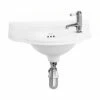 Burlington Curved Wall Hung Cloakroom Basin 510mm Wide RH Tap Hole 2 Burlington Curved Wall Hung Cloakroom Basin 510mm Wide RH Tap Hole -HEATANDPLUMB Sales burlington curved basin p13r 1