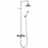 Burlington Eden Thermostatic Dual Exposed Mixer Shower With Shower Kit And 12 Inch Fixed Head - Black/Chrome -HEATANDPLUMB Sales burlington eden complete mixer shower bupk9120 4