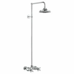 Burlington Eden Dual Exposed Shower With 9 Inch Fixed Head -HEATANDPLUMB Sales burlington eden complete mixer shower ef1s v21 v17