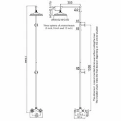 Burlington Eden Extended Dual Exposed Shower With 6inch Fixed Head 9 Burlington Eden Extended Dual Exposed Shower With 6inch Fixed Head -HEATANDPLUMB Sales burlington eden complete mixer shower ef1s v22 v16 2 20