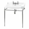 Burlington Edwardian Basin With Chrome Wash Stand 800mm Wide 2 Tap Hole 1 Burlington Edwardian Basin With Chrome Wash Stand 800mm Wide 2 Tap Hole -HEATANDPLUMB Sales burlington edwardian basin b182th t50chr 1