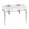 Burlington Edwardian Double Basin 1200mm Wide And Wash Stand - 3 Tap Hole -HEATANDPLUMB Sales burlington edwardian basin b212th t51chr 1