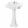 Burlington Edwardian Basin With Full Pedestal 560mm Wide 1 Tap Hole 2 Burlington Edwardian Basin With Full Pedestal 560mm Wide 1 Tap Hole -HEATANDPLUMB Sales burlington edwardian basin b41th p1 1