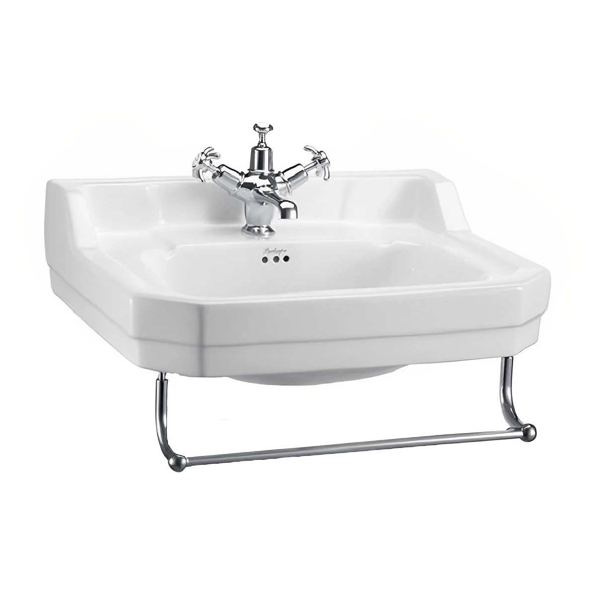 Burlington Edwardian Basin With Towel Rail 560mm Wide 1 Tap Hole 3 Burlington Edwardian Basin With Towel Rail 560mm Wide 1 Tap Hole