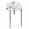 Burlington Edwardian Basin With Regal Chrome Wash Stand 560mm Wide 1 Tap Hole 1 Burlington Edwardian Basin With Regal Chrome Wash Stand 560mm Wide 1 Tap Hole -HEATANDPLUMB Sales burlington edwardian basin b41th t22a t62 1
