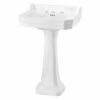 Burlington Edwardian Basin With Full Pedestal 560mm Wide 3 Tap Hole