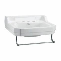 Burlington Edwardian Basin With Towel Rail 610mm Wide 3 Tap Hole