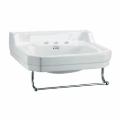 Burlington Edwardian Basin With Towel Rail 560mm Wide 3 Tap Hole