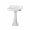 Burlington Edwardian Basin With Full Pedestal 610mm Wide 3 Tap Hole 1 Burlington Edwardian Basin With Full Pedestal 610mm Wide 3 Tap Hole -HEATANDPLUMB Sales burlington edwardian basin b53th p1