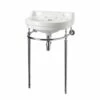 Burlington Edwardian Round Basin With Chrome Wash Stand 560mm Wide 2 Tap Hole 1 Burlington Edwardian Round Basin With Chrome Wash Stand 560mm Wide 2 Tap Hole -HEATANDPLUMB Sales burlington edwardian basin b62th t24a