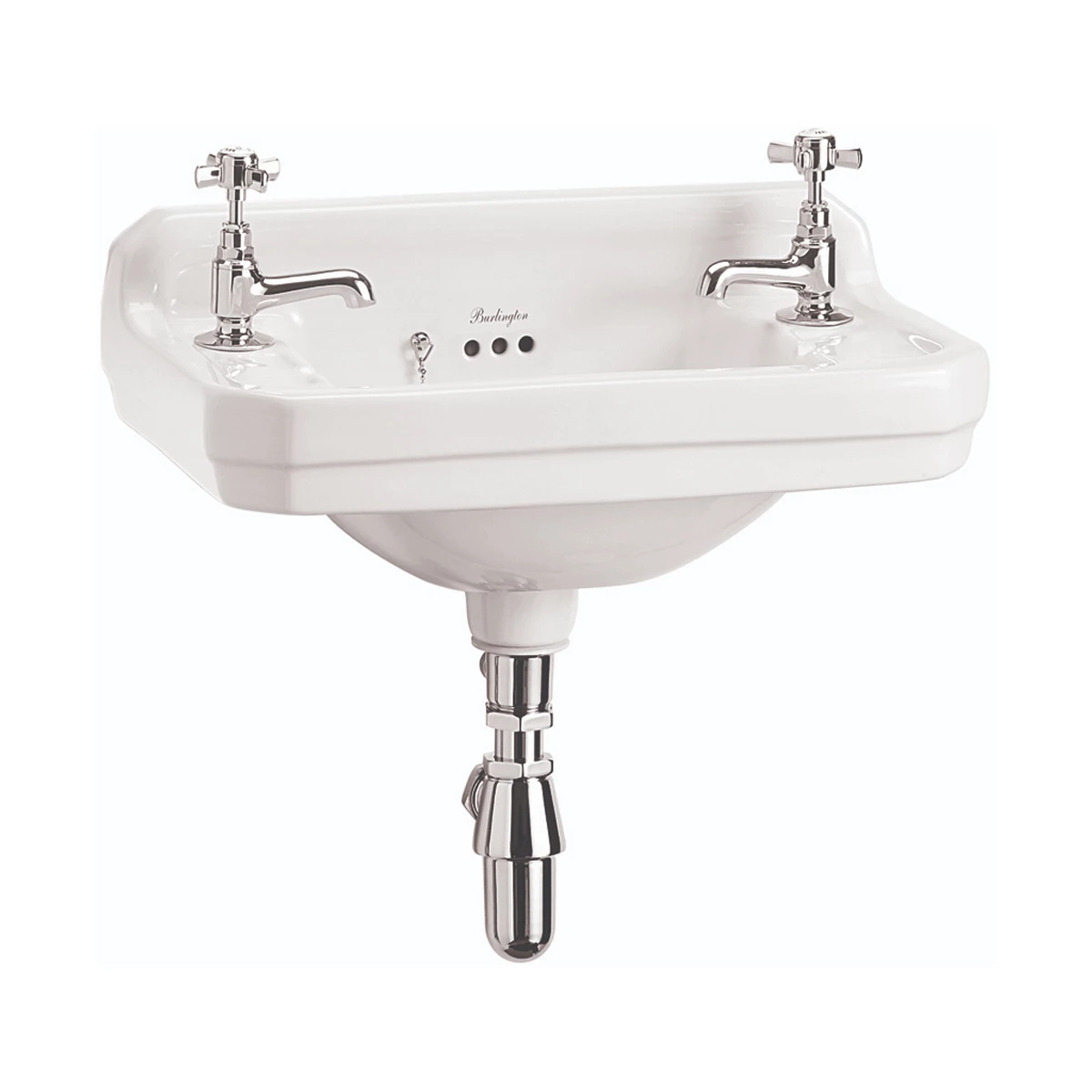 Burlington Edwardian Rectangular Cloakroom Basin 510mm Wide 2 Tap Hole 5 Burlington Edwardian Rectangular Cloakroom Basin 510mm Wide 2 Tap Hole - Image 3