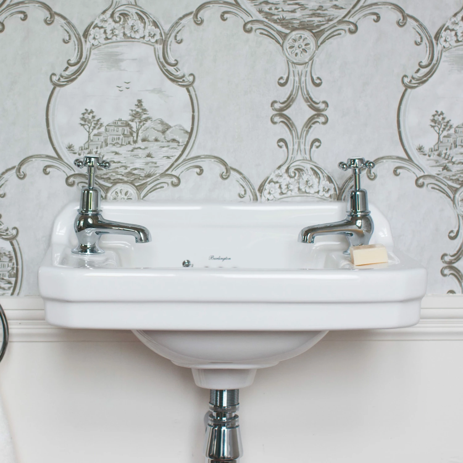 Burlington Edwardian Rectangular Cloakroom Basin 510mm Wide 2 Tap Hole 4 Burlington Edwardian Rectangular Cloakroom Basin 510mm Wide 2 Tap Hole - Image 2