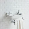 Burlington Edwardian Rectangular Basin With Towel Rail 510mm Wide 2 Tap Hole 2 Burlington Edwardian Rectangular Basin With Towel Rail 510mm Wide 2 Tap Hole -HEATANDPLUMB Sales burlington edwardian basin b8 t6chr 2