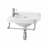 Burlington Edwardian Rectangular Basin With Towel Rail 515mm Wide LH Tap Hole 2 Burlington Edwardian Rectangular Basin With Towel Rail 515mm Wide LH Tap Hole -HEATANDPLUMB Sales burlington edwardian basin b8l t6chr 1