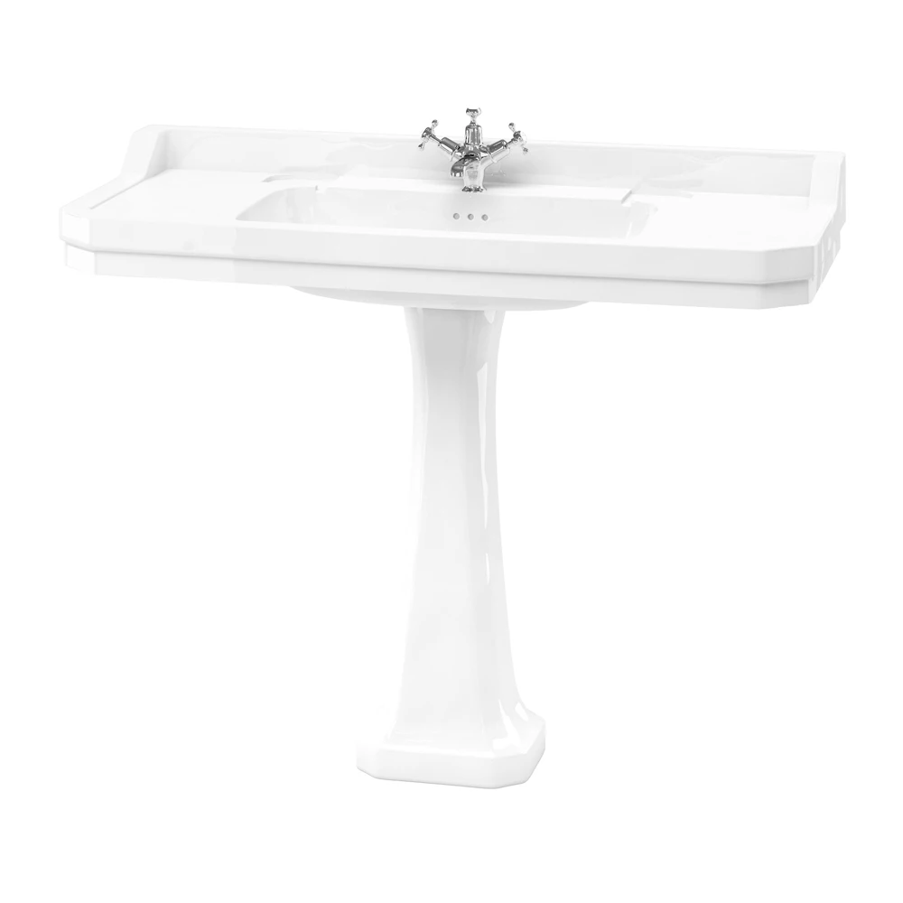Burlington Edwardian Basin With Full Pedestal 1200mm Wide - 1 Tap Hole 3 Burlington Edwardian Basin With Full Pedestal 1200mm Wide - 1 Tap Hole