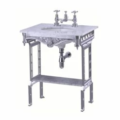 Burlington Georgian Marble Basin With Aluminium Wash Stand And Shelf 650mm Wide 1 Tap Hole 5 Burlington Georgian Marble Basin With Aluminium Wash Stand And Shelf 650mm Wide 1 Tap Hole -HEATANDPLUMB Sales burlington georgian basin g11th t38alu g11