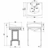 Burlington Georgian Marble Basin With Aluminium Wash Stand 650mm Wide 2 Tap Hole 2 Burlington Georgian Marble Basin With Aluminium Wash Stand 650mm Wide 2 Tap Hole -HEATANDPLUMB Sales burlington georgian basin g12th t38alu 3