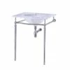 Burlington Georgian Marble Basin With Regal Chrome Wash Stand 650mm Wide 3 Tap Hole 1 Burlington Georgian Marble Basin With Regal Chrome Wash Stand 650mm Wide 3 Tap Hole -HEATANDPLUMB Sales burlington georgian basin g13th t49a t62