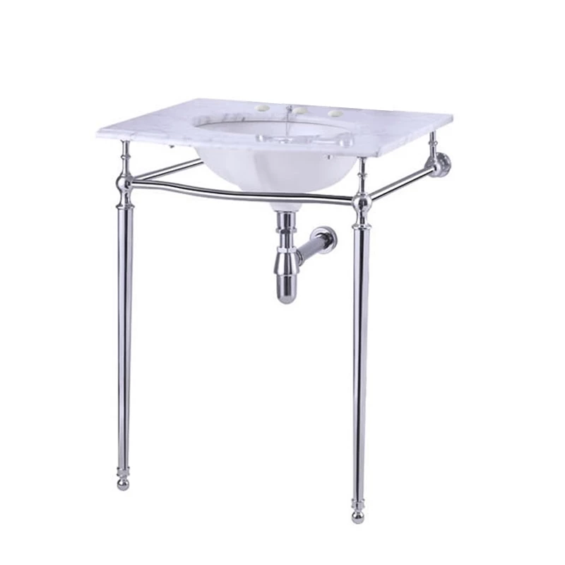 Burlington Georgian Marble Basin With Regal Chrome Wash Stand 650mm Wide 3 Tap Hole 3 Burlington Georgian Marble Basin With Regal Chrome Wash Stand 650mm Wide 3 Tap Hole