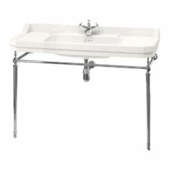 Burlington Edwardian Basin With Wash Stand 1200mm Wide 1 TH - Medici Ivory