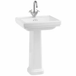 Burlington Riviera Basin With Full Pedestal 580mm Wide - 1 Tap Hole 7 Burlington Riviera Basin With Full Pedestal 580mm Wide - 1 Tap Hole -HEATANDPLUMB Sales burlington riviera basin riv11th riv6