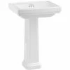 Burlington Riviera Basin With Full Pedestal 580mm Wide - 0 Tap Hole 1 Burlington Riviera Basin With Full Pedestal 580mm Wide - 0 Tap Hole -HEATANDPLUMB Sales burlington riviera basin riv1nth riv6 1