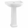 Burlington Riviera Curved Basin With Full Pedestal 580mm Wide - 0 Tap Hole 1 Burlington Riviera Curved Basin With Full Pedestal 580mm Wide - 0 Tap Hole -HEATANDPLUMB Sales burlington riviera basin riv3nth riv6 1