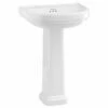 Burlington Riviera Curved Basin With Full Pedestal 650mm Wide - 0 Tap Hole 2 Burlington Riviera Curved Basin With Full Pedestal 650mm Wide - 0 Tap Hole -HEATANDPLUMB Sales burlington riviera basin riv3nth riv6